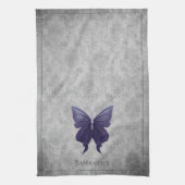 Lila Schmetterling Geschirrtuch (Vertikal)