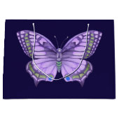 Lila Schmetterling Große Geschenktüte (Vorderseite)
