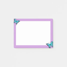 Lila & Schmetterling-Haftnotizen  Post-it Klebezettel
