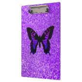 Lila Schmetterling im Glitzer Klemmbrett (Links)