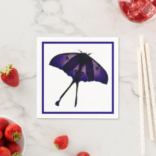 Lila Schmetterling im Spring Garden Nature Foto Serviette