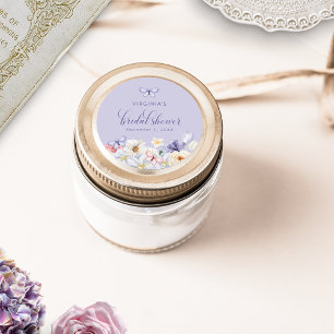 Lila-Schmetterling-Junggesellinnen-Abschied-Sticke Runder Aufkleber