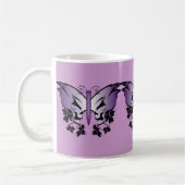 Lila Schmetterling Kaffeetasse (Links)
