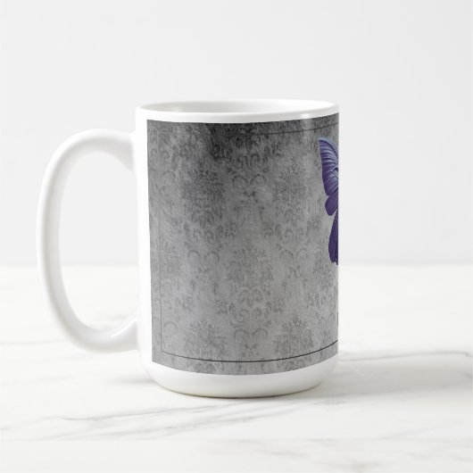 Lila Schmetterling Kaffeetasse (Links)