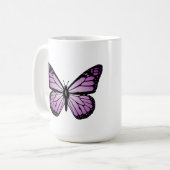 Lila Schmetterling Kaffeetasse (Vorderseite Links)
