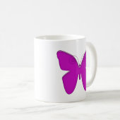 Lila Schmetterling Kaffeetasse (VorderseiteRechts)