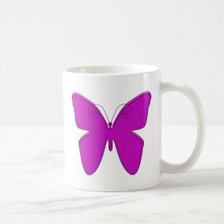 Lila Schmetterling Kaffeetasse