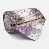 Lila Schmetterling Krawatte (Gerollt)