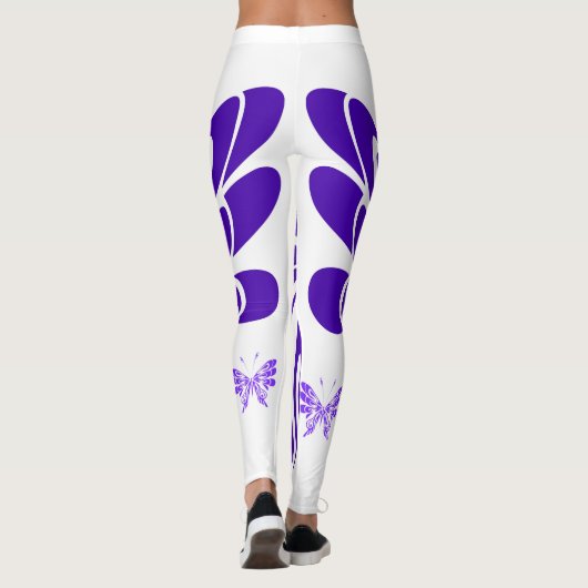 Lila Schmetterling Leggings (Rückseite)