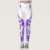 Lila Schmetterling Leggings (Vorderseite)