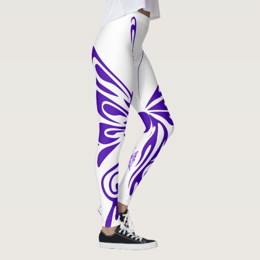 Lila Schmetterling Leggings (Rechts)