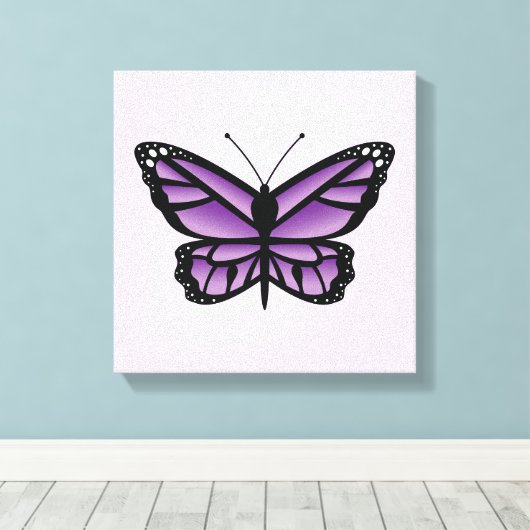 Lila Schmetterling Leinwanddruck (Insitu (Holzboden))
