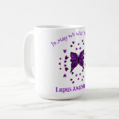 Lila Schmetterling Lupus Bewusstsein Lila Band Mai Kaffeetasse (Vorderseite Links)