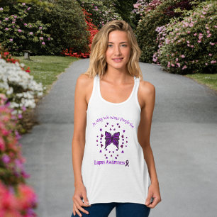 Lila Schmetterling Lupus Bewusstsein Lila Band Mai Tank Top