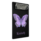 Lila Schmetterling Mini Klemmbrett (Schrägansicht)