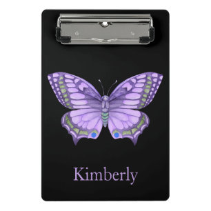 Lila Schmetterling Mini Klemmbrett