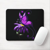 Lila Schmetterling Mousepad (Mit Mouse)