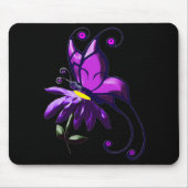Lila Schmetterling Mousepad (Vorne)