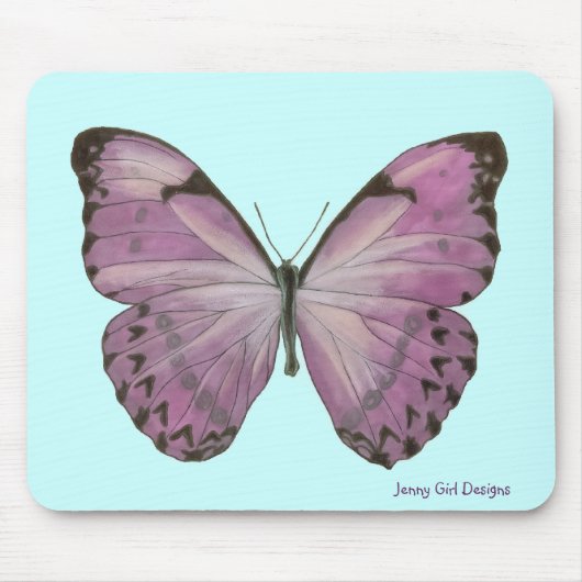 Lila Schmetterling Mousepad (Vorne)