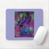 Lila Schmetterling Mousepad (Mit Mouse)