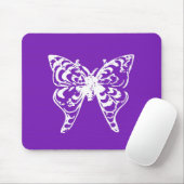 Lila Schmetterling Mousepad (Mit Mouse)