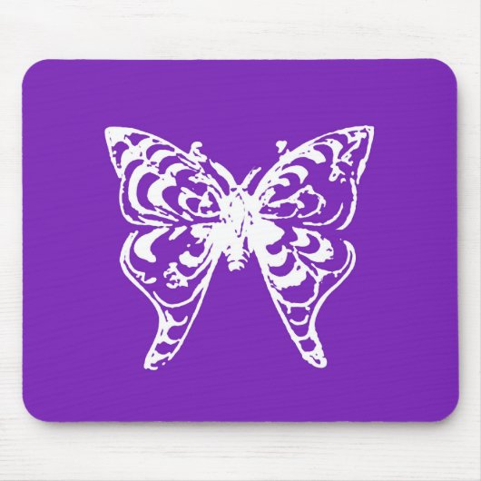 Lila Schmetterling Mousepad (Vorne)