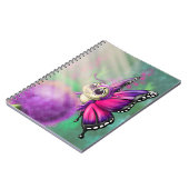 Lila Schmetterling Notizblock (Linke Seite)