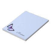 "Lila Schmetterling" Notizblock (Rotiert)