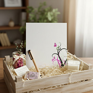 Lila Schmetterling Notizblock