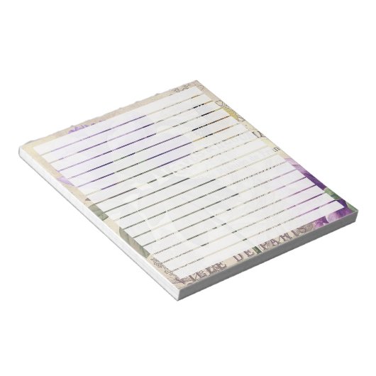Lila Schmetterling Notizblock (angewinkelt)