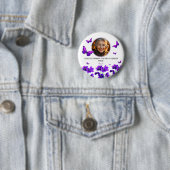 Lila Schmetterling Oma Foto Button (Beispiel)