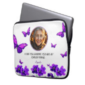 Lila Schmetterling Oma Foto Laptopschutzhülle (Vorderseite Links)