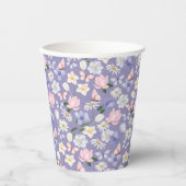 Lila Schmetterling Pappbecher (Vorderseite)