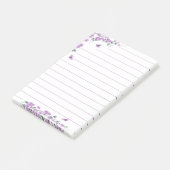 Lila Schmetterling Post-it Klebezettel (angewinkelt)