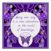 lila Schmetterling Poster (Vorderseite)