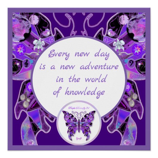 lila Schmetterling Poster (Vorderseite)