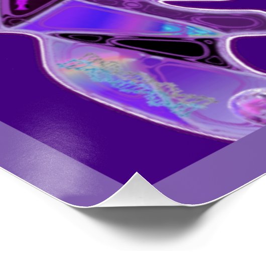 lila Schmetterling Poster (Ecke)