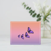 Lila Schmetterling Postkarte (Stehend Vorderseite)