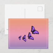 Lila Schmetterling Postkarte (Vorne/Hinten)