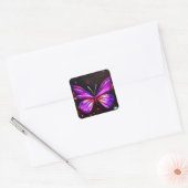 Lila Schmetterling Quadratischer Aufkleber (Umschlag)