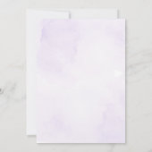 Lila Schmetterling Quinceanera Einladung (Rückseite)