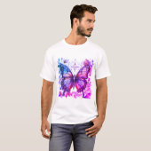 Lila Schmetterling Rosa Blau Christlich Heiliges K T-Shirt (Vorne ganz)