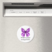 Lila Schmetterling runder Magnet (In Situ (Geschirrspüler))