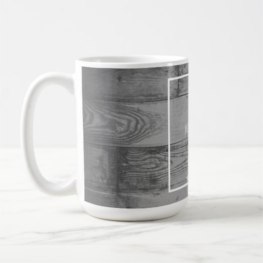 Lila Schmetterling Rustikaler Personalisierter Kaf Kaffeetasse (Links)