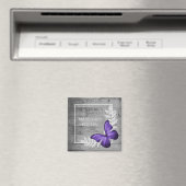 Lila Schmetterling Rustikaler Zauber Magnet (In Situ (Geschirrspüler))