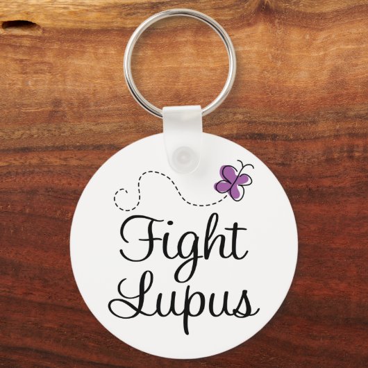 Lila Schmetterling Schlüsselanhänger (Vorderseite)