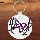 Lila Schmetterling Schlüsselanhänger (Vorderseite)