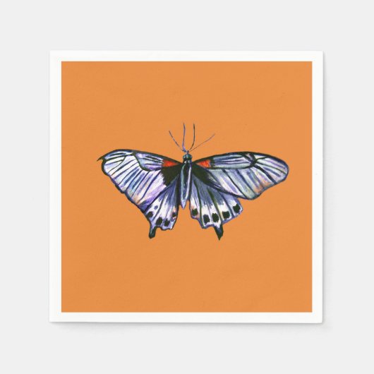 Lila Schmetterling Serviette (Vorderseite)