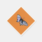 Lila Schmetterling Serviette (Ecke)