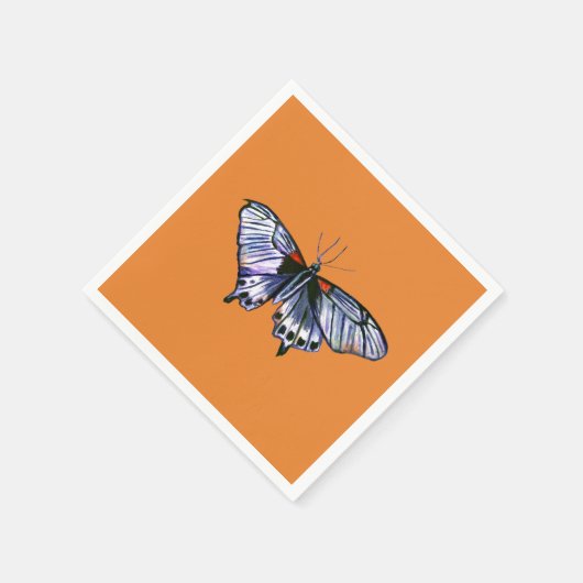 Lila Schmetterling Serviette (Ecke)